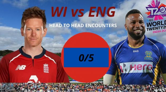 Eng vs WI Head To Head T20 World Cup